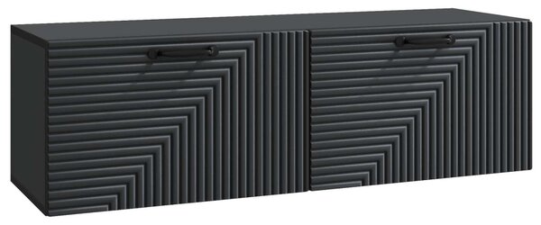 Fali TV szekrény Fekete 98 x 31 x 30 cm Szerelt Fa