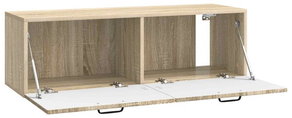 Fali TV szekrény Sonoma Tölgy 98 x 31 x 30 cm Szerelt Fa