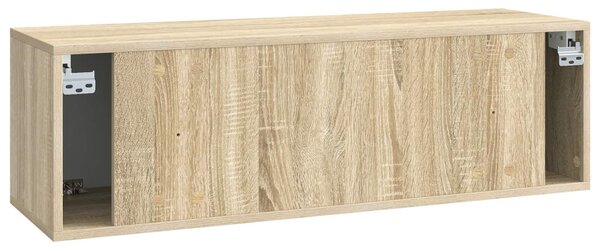 Fali TV szekrény Sonoma Tölgy 98 x 31 x 30 cm Szerelt Fa