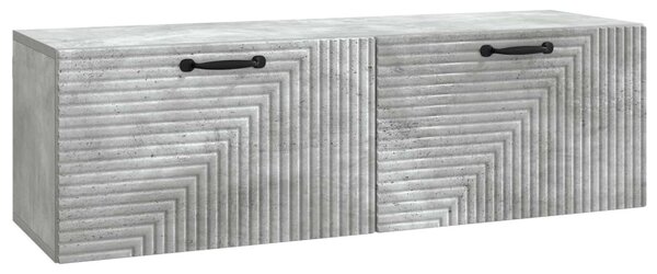 Fali TV szekrény Betonszürke 98 x 31 x 30 cm Szerelt Fa