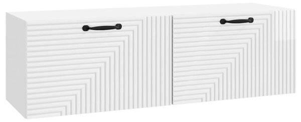 Fali TV szekrény Magasfényű Fehér 98 x 31 x 30 cm Szerelt Fa
