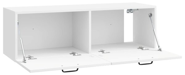 Fali TV szekrény Magasfényű Fehér 98 x 31 x 30 cm Szerelt Fa