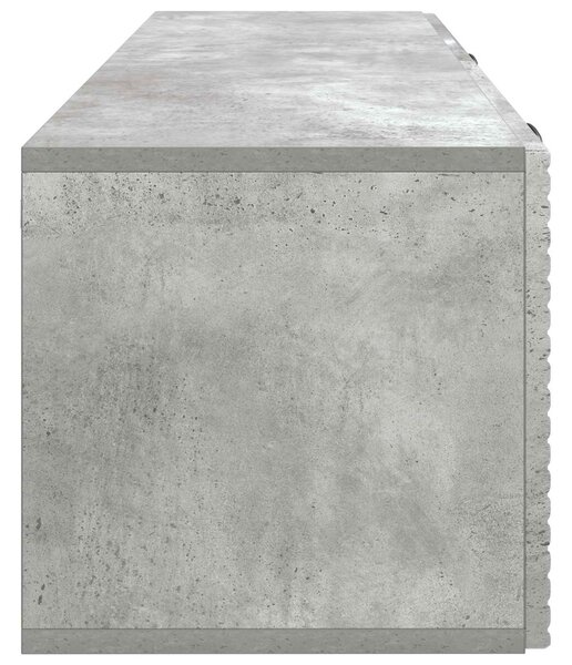 Fali TV szekrény Betonszürke 98 x 31 x 30 cm Szerelt Fa
