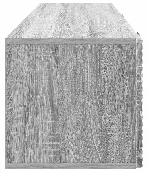 Fali TV szekrény Szürke Sonoma 98 x 31 x 30 cm Szerelt Fa