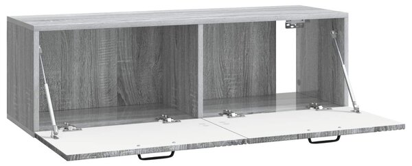 Fali TV szekrény Szürke Sonoma 98 x 31 x 30 cm Szerelt Fa