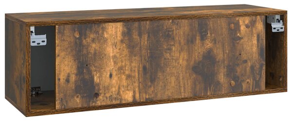 Fali TV szekrény Füstös Tölgy 98 x 31 x 30 cm Szerelt Fa