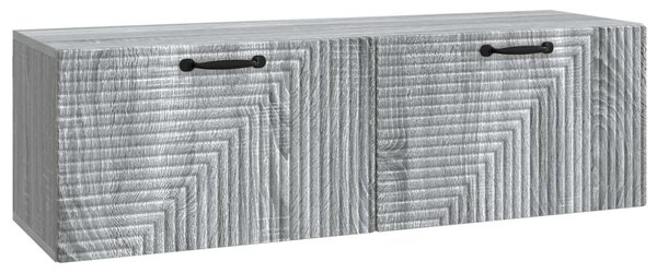 Fali TV szekrény Szürke Sonoma 98 x 31 x 30 cm Szerelt Fa