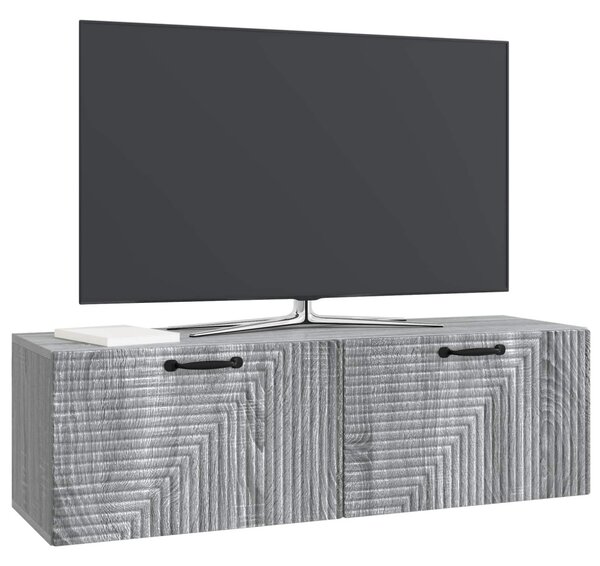 Fali TV szekrény Szürke Sonoma 98 x 31 x 30 cm Szerelt Fa