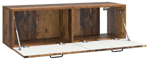 Fali TV szekrény Antik Fa 98 x 31 x 30 cm Szerelt Fa