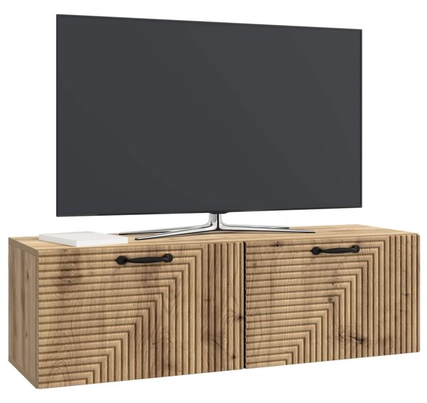 Fali TV szekrény Kézműves Tölgy 98 x 31 x 30 cm Szerelt Fa