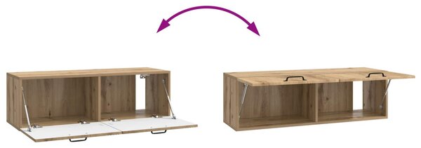 Fali TV szekrény Kézműves Tölgy 98 x 31 x 30 cm Szerelt Fa
