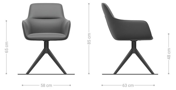 DELIFE Étkezőszék Pejo-Flex mikroszálas taupe vintage kereszt láb széles titán effekt felület 360° forgatható zsákrugós matrac