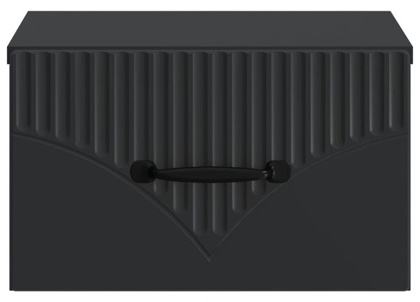 Fali éjjeli szekrény 2 pcs Fekete 34,5 x 33 x 20 cm Szerelt Fa
