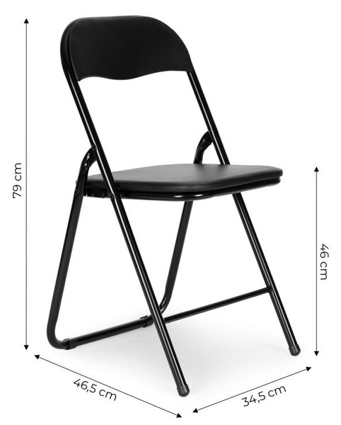 Rosso összecsukható konferencia szék, fekete
