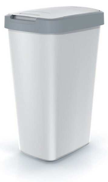 Szemeteskosár színes tetővel, 45 l, szürke