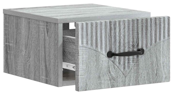 Fali éjjeli szekrény 2 pcs Szürke Sonoma 34,5 x 33 x 20 cm
