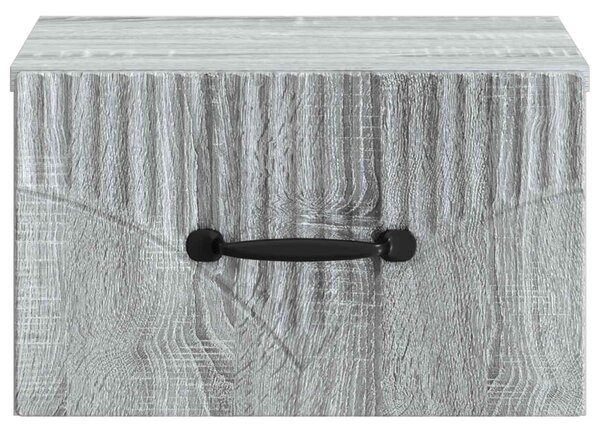 Fali éjjeli szekrény 2 pcs Szürke Sonoma 34,5 x 33 x 20 cm