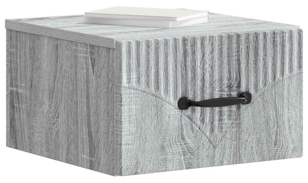 Fali éjjeli szekrény 2 pcs Szürke Sonoma 34,5 x 33 x 20 cm