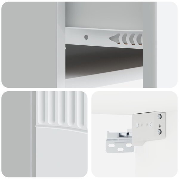 Fali éjjeli szekrény 2 pcs Fehér 49 x 34,5 x 20 cm Szerelt Fa