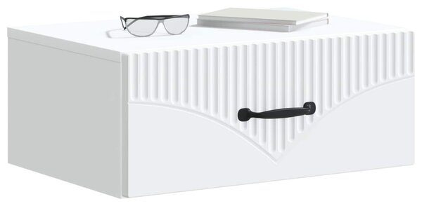Fali éjjeli szekrény 2 pcs Fehér 49 x 34,5 x 20 cm Szerelt Fa