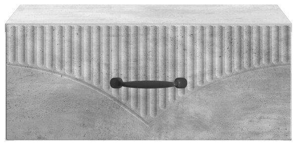 Fali éjjeli szekrény Betonszürke 49 x 34,5 x 20 cm Szerelt Fa