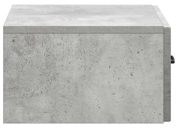 Fali éjjeli szekrény Betonszürke 49 x 34,5 x 20 cm Szerelt Fa