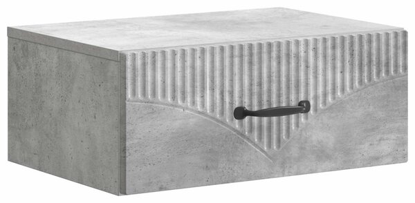 Fali éjjeli szekrény Betonszürke 49 x 34,5 x 20 cm Szerelt Fa