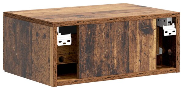 Fali éjjeli szekrény fiókkal 2 pcs Antik Fa 49 x 34,5 x 20 cm