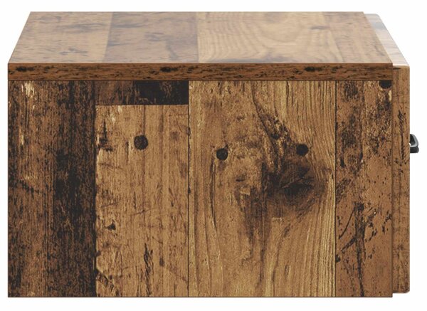 Fali éjjeli szekrény fiókkal 2 pcs Antik Fa 49 x 34,5 x 20 cm
