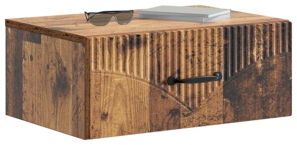 Fali éjjeli szekrény fiókkal 2 pcs Antik Fa 49 x 34,5 x 20 cm