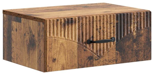 Fali éjjeli szekrény fiókkal 2 pcs Antik Fa 49 x 34,5 x 20 cm
