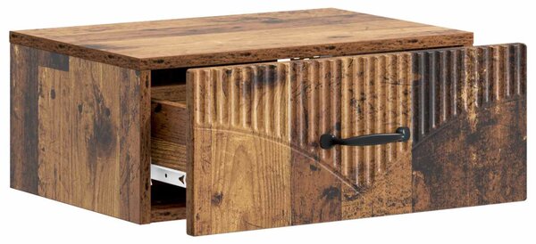 Fali éjjeli szekrény fiókkal 2 pcs Antik Fa 49 x 34,5 x 20 cm