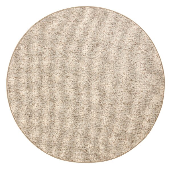 Világosbarna kerek szőnyeg ø 133 cm Wolly – BT Carpet