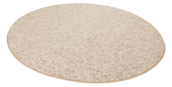 Világosbarna kerek szőnyeg ø 133 cm Wolly – BT Carpet