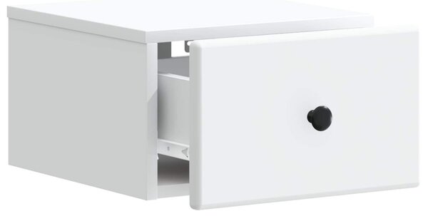 Fali éjjeli szekrény 2 pcs Fehér 34,5 x 33 x 20 cm Szerelt Fa