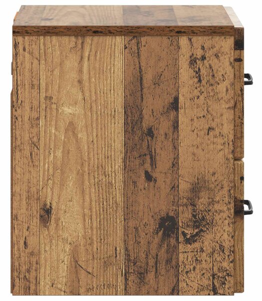 Fali éjjeli szekrény fiókkal 2 pcs Antik Fa 34,5 x 33 x 40 cm