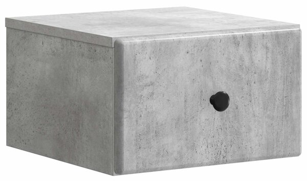 Fali éjjeli szekrény Betonszürke 34,5 x 33 x 20 cm Szerelt Fa