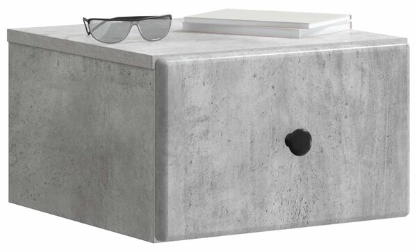 Fali éjjeli szekrény Betonszürke 34,5 x 33 x 20 cm Szerelt Fa