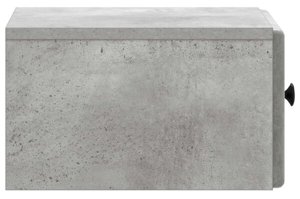 Fali éjjeli szekrény Betonszürke 34,5 x 33 x 20 cm Szerelt Fa
