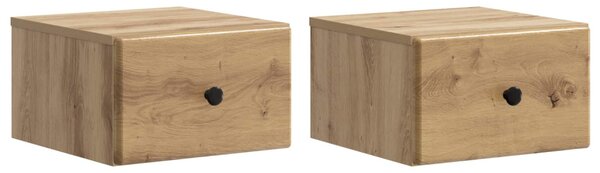 Fali éjjeli szekrény 2 pcs Kézműves Tölgy 34,5 x 33 x 20 cm