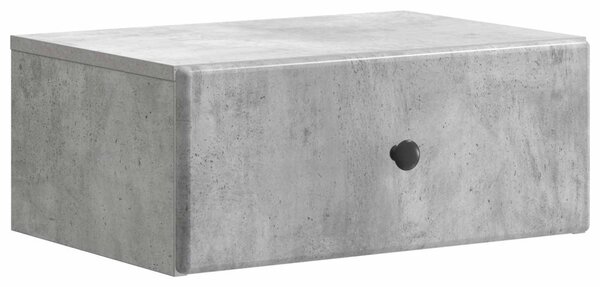 Fali éjjeli szekrény Betonszürke 49 x 34,5 x 20 cm Szerelt Fa