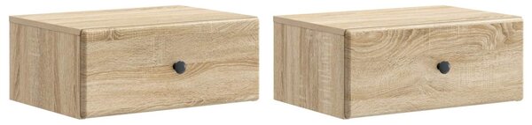Fali éjjeli szekrény 2 pcs Sonoma Tölgy 49 x 34,5 x 20 cm