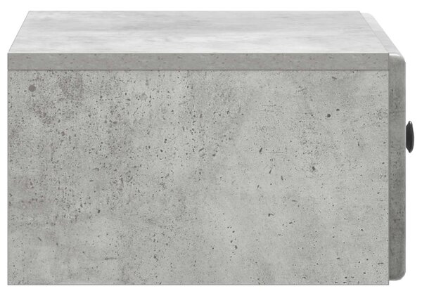 Fali éjjeli szekrény Betonszürke 49 x 34,5 x 20 cm Szerelt Fa