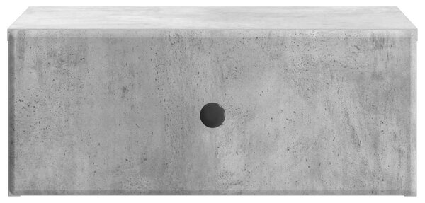 Fali éjjeli szekrény Betonszürke 49 x 34,5 x 20 cm Szerelt Fa