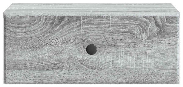 Fali éjjeli szekrény Szürke Sonoma 49 x 34,5 x 20 cm Szerelt Fa