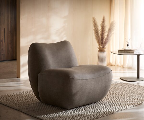 DELIFE Lounge fotel Zena 75x85 cm taupe vintage