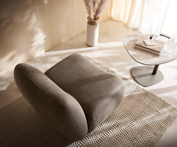 DELIFE Lounge fotel Zena 75x85 cm taupe vintage