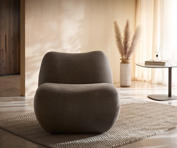 DELIFE Lounge fotel Zena 75x85 cm taupe vintage
