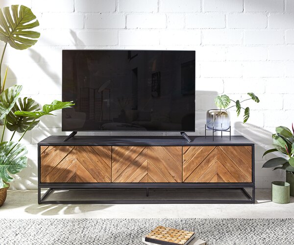 DELIFE TV szekrény Famke 145 cm mango teak 3 ajtós