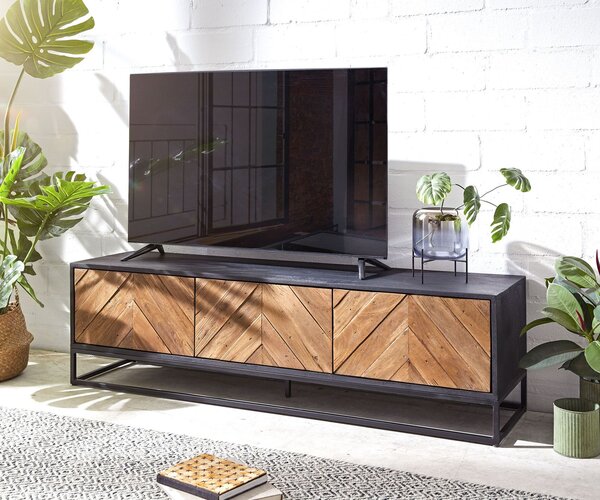 DELIFE TV szekrény Famke 145 cm mango teak 3 ajtós